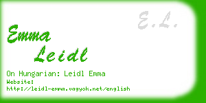 emma leidl business card